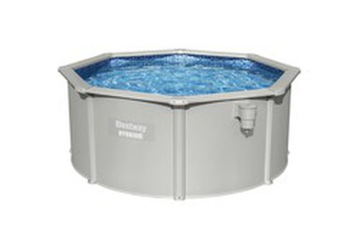 Bestway Hydrium runder abnehmbarer Pool 300 x 120 cm mit Sandaufbereitungsanlage 3.028 l/h, Bodenmatte, Abdeckung und Leiter