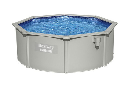 Bestway Hydrium Round Detachable Pool 360x120 cm with Sand Treatment Plant of 3 028 L/H Floor Mat, Cover and Ladder