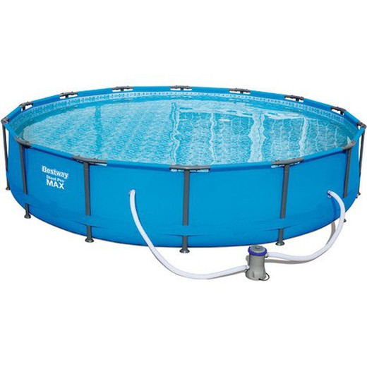 Aftagelig rørformet pool Bestway Steel Pro 427x84 cm patronrenser på 2.006 liter / time