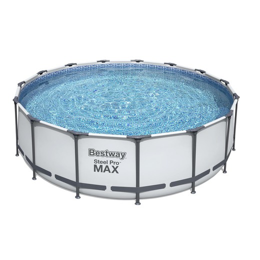 Detachable Tubular Bestway Steel Pro Max Pool 457x122 cm with Filter Cartridge 3,028 L/H Cover and Ladder