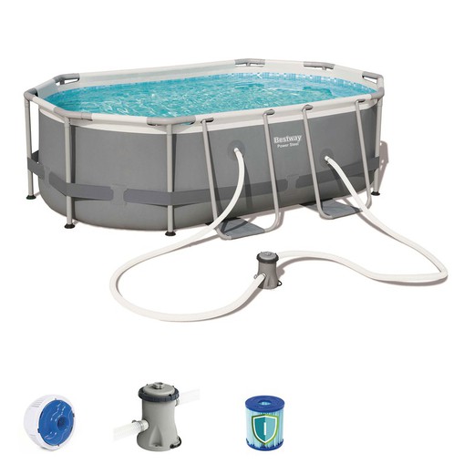 Piscine Tubulaire Ovale Bestway Power Steel 3,00 m. x 2,00 m. x Hauteur 84 cm