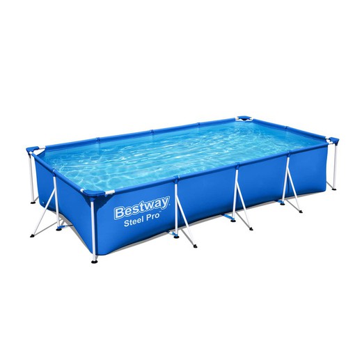 Afneembaar rechthoekig buisvormig zwembad Bestway Steel Pro 400x211x81 cm