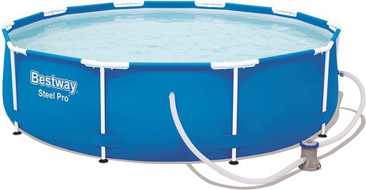 Piscina tubolare tonda staccabile Bestway Steel Pro 305x76 cm