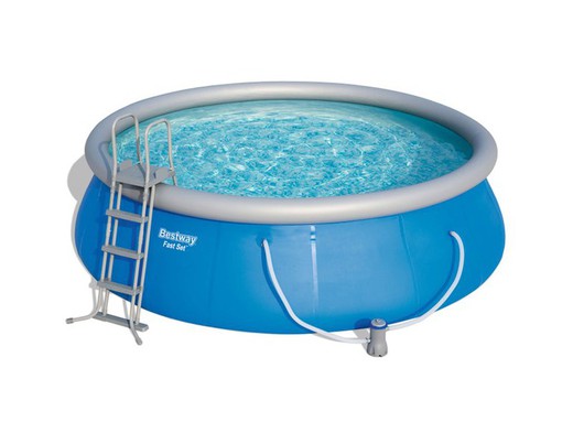 Bestway piscina inflável 457x122 cm cartucho e escada de tratamento