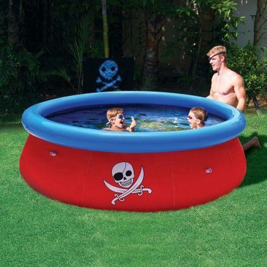 Uppblåsbar pool med piratäventyr i 3D 274 x 76 cm utan filter
