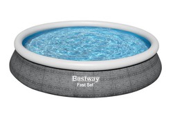 Bestway Fast Set Runder aufblasbarer Pool 457 x 84 cm mit Kartuschenkläranlage 2006 L/H