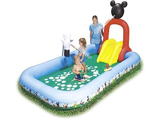 Piscine pour enfants Mickey 320x175x157 cm avec toboggan