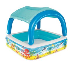 Piscina per Bambini Bestway Piccoli Astronauti 228x206x84 cm con Scivolo  dai 2 Anni in Su — Brycus