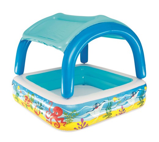 Piscine gonflable Bestway avec auvent 147x147x122 cm