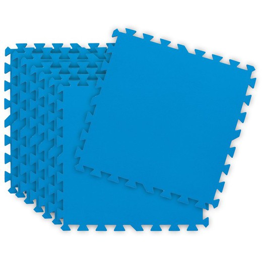 Protective floor for swimming pools 8 pieces of 50x50cm of fluffy polyethylene