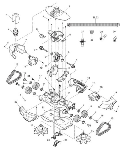 Recambios Robot Limpiafondos Zodiac MX8