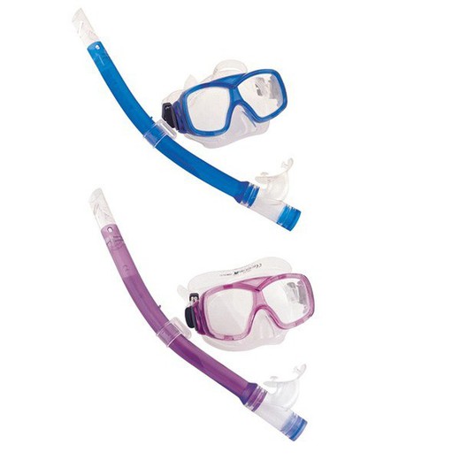 Set tubo snorkle + mascara de buceo niños colores surtidos