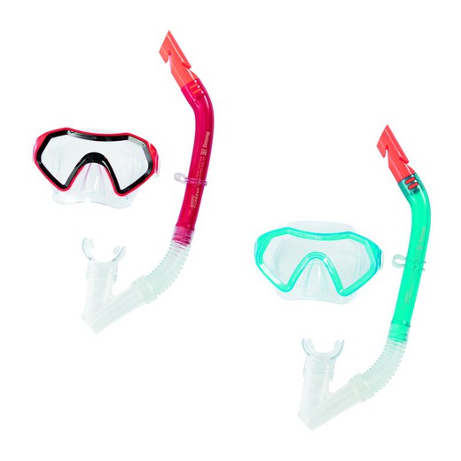 Maschera mare scintillante e set snorkeling +7 anni