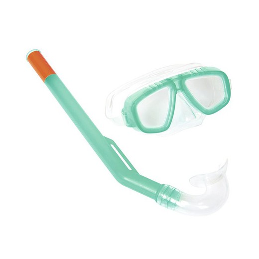 Conjunto de tubo de snorkel + máscara de mergulho para mergulho infantil cores sortidas