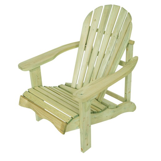 Cadeira de jardim de madeira tratada resistente ao topo Gardiun Vika Adirondack 91x71.6x92.5 cm