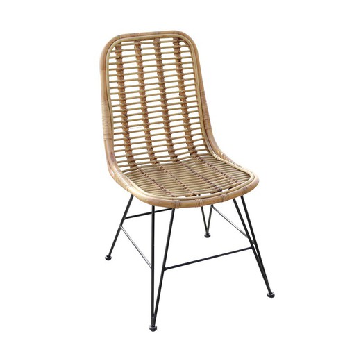 Natürlicher Rattan Esszimmerstuhl 46x60x92 cm