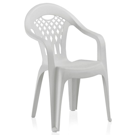 Monoblock Cancun White resin chair