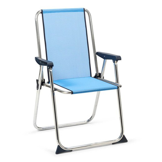 Solenny fast strandstol med høj ryg