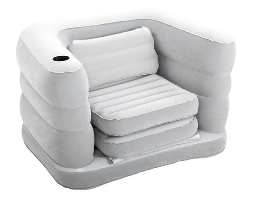 Single inflatable sofa bed flocked Bestway 200 x 102 x 64 cm.