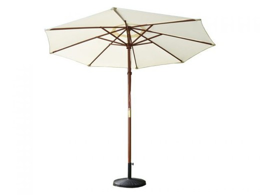 Beige octagonal wooden umbrella (various sizes)