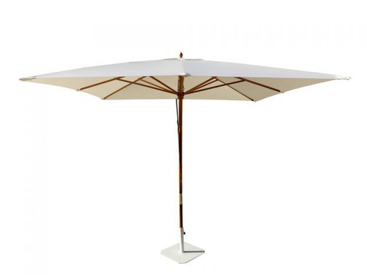 parasol bois carré beige 3x3m