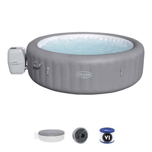 Inflatable Spa Bestway Lay-Z Granada 190 Bubbles AirJet 236×71 cm For 8 People Round Gray