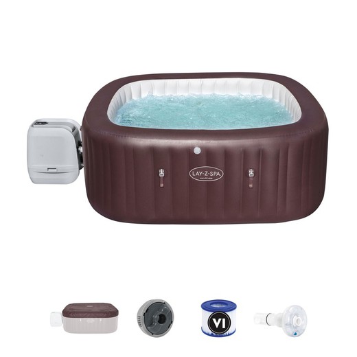 Bestway Lay-Z-Spa Inflatable Spa Maldives Hydrojet Pro For 5-7 people Square 201x201x80 cm with LED Light