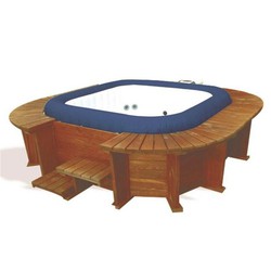 Whirlpool mit Holzumrandung Malibu K2O 250x275x71 cm