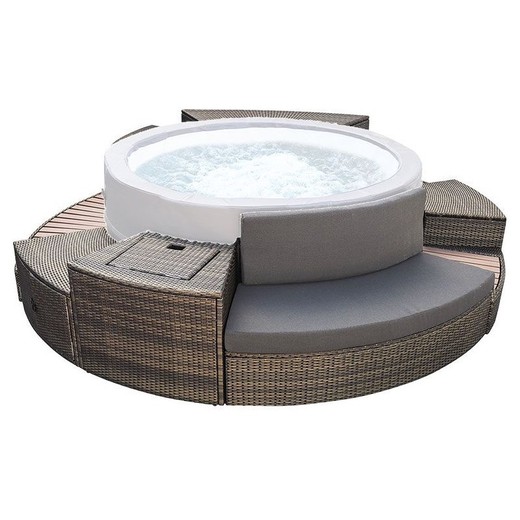 Vita Premium 6-Seater Portable Hot Tub + Furniture (5 Modules) Netspa