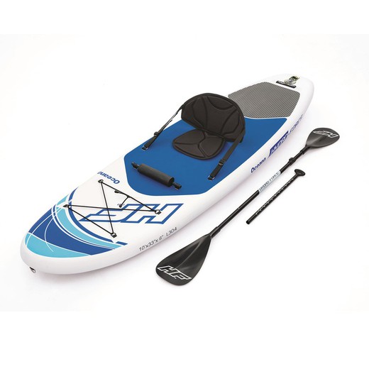 Tabla Paddle Surf Hinchable Bestway Hydro-Force Surf Oceana Convertible  305x84x12 cm con Remo Doble, Asiento, Bomba y Bolsa de Viaje — PoolFunStore