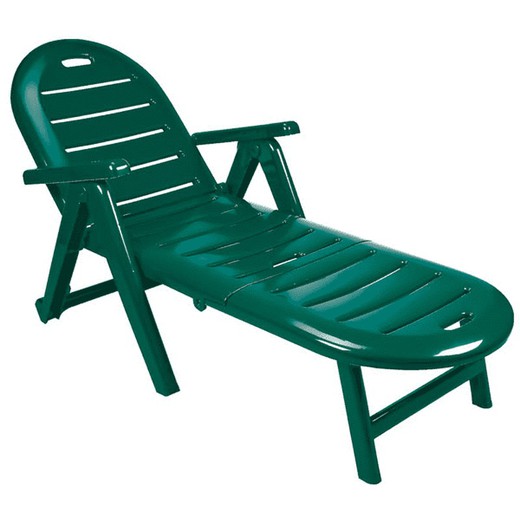 Caiman Lounger Stackable Vit, GrĂ¶n, Wengue 72 x 195 x 100 utan kudde