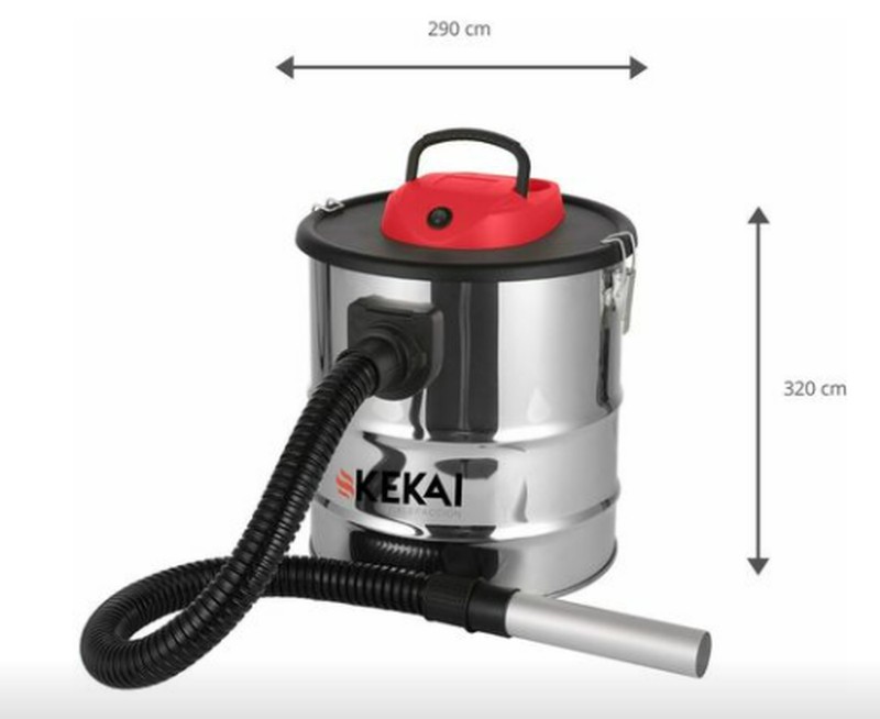 Aspiradora de ceniza Inox trajano 18 l. 1200w con filtro Hepa Kekai —  PoolFunStore