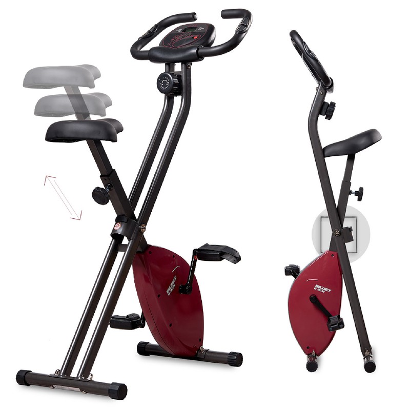 Davcreator Bicicleta estática plegable para fitness, bicicleta estática  plegable magnética para interiores, bicicleta estática reclinada y vertical  2