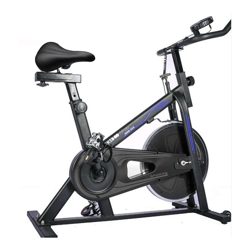 Bicicleta Spinning Estática Keboo 300 con Volante de de 6 kg Asiento y Manillar Ajustable y Pantalla LCD — PoolFunStore