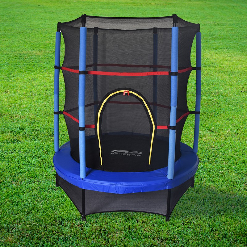 Cama Elástica Trampolín Infantil Outdoor Toys Happy Jump Blue Diametro 140  cm Con Red Seguridad — PoolFunStore