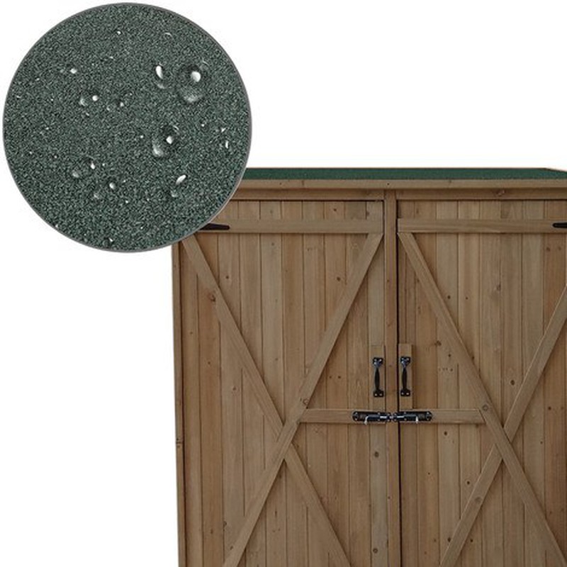 Armario exterior madera 44x140x162 cm Sundy • Gardiun España