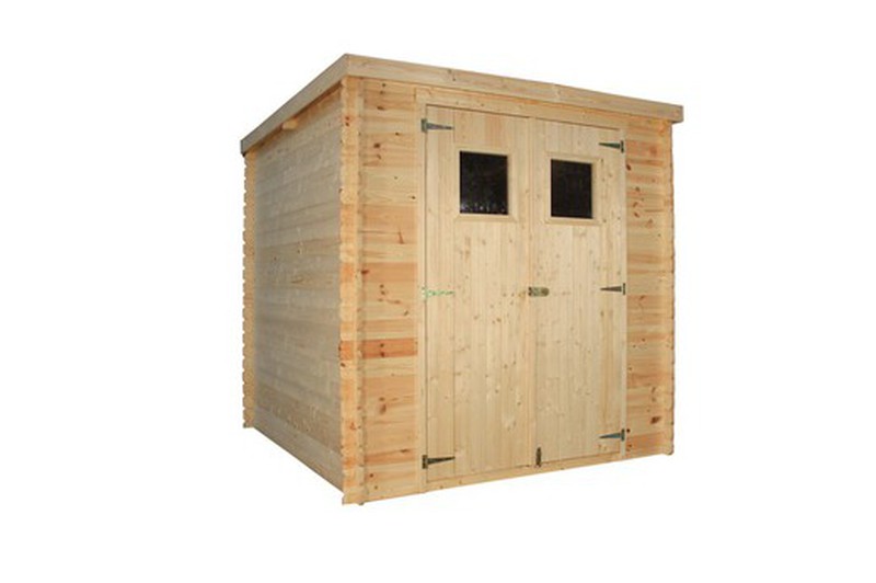 Cobertizo - Armario madera maciza exterior Sundy Dim. Ext: 1400 x 500 x  1620 mm. — PoolFunStore