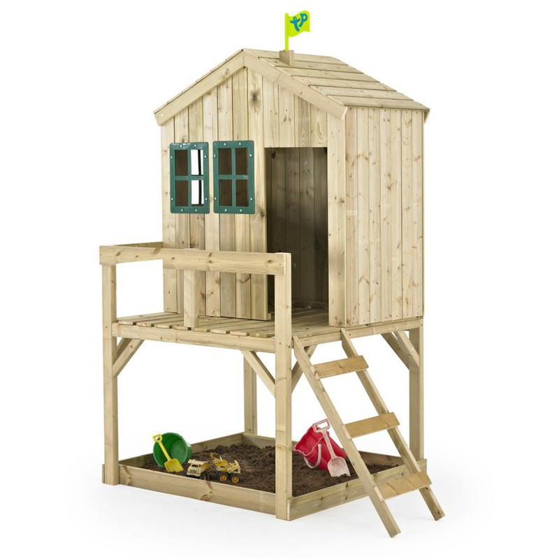 Casetta da giardino per bambini in legno per bambini 124x121x219 cm