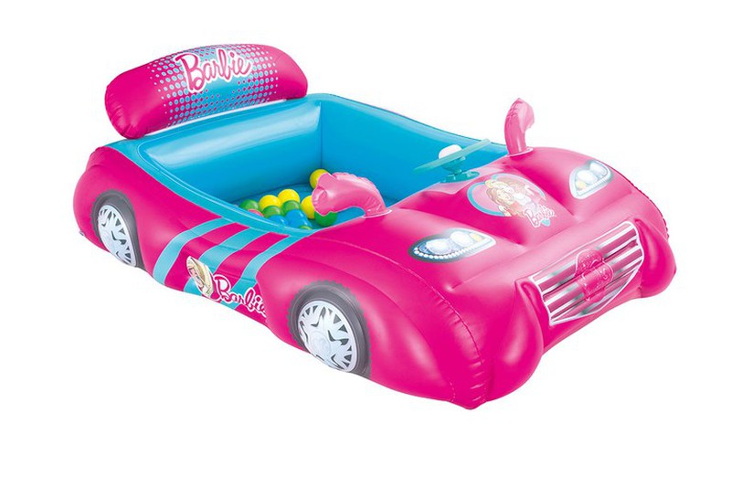 Voiture de sport gonflable Barbie avec boules 135x99x43cm — PoolFunStore