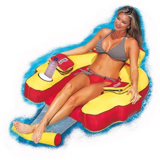 Tumbona hinchable Xtreme Lounge con respaldo, reposapies y compartimento para hielo 147x104x51cm Bestway