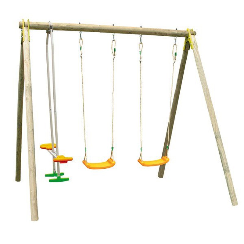 Topwood wooden swing with rocker 253x214x230 cm — PoolFunStore