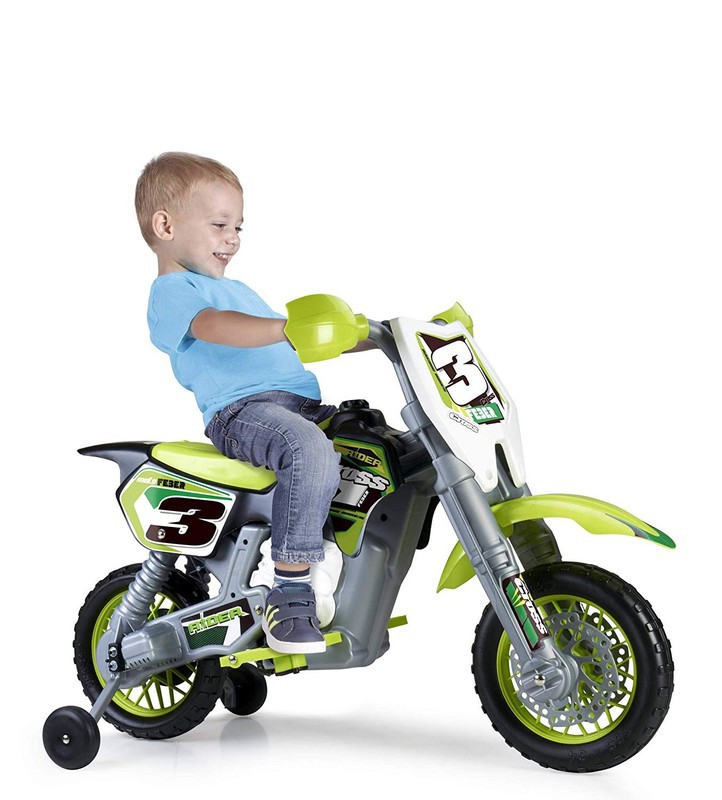 FEBER - Motofeber Turbo Hybrid 2 en 1, moto infantil con batería