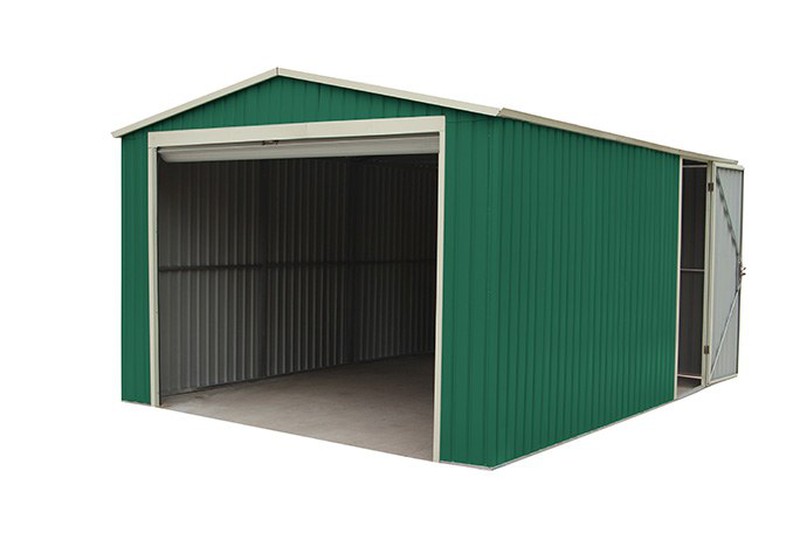 Voorbereiding serie ongebruikt Essex Metal Garage 19,5 m² Groen — PoolFunStore