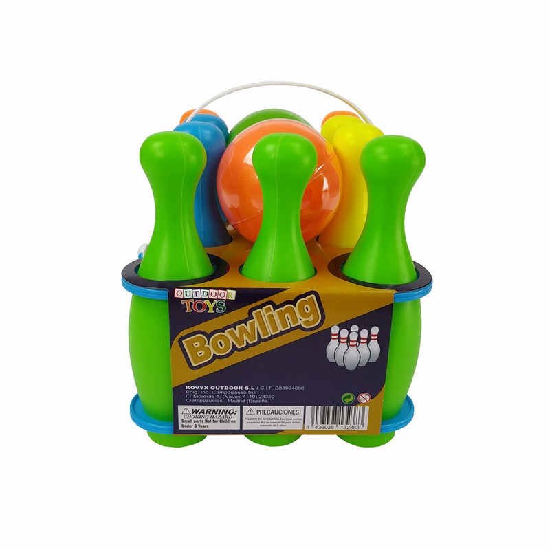 Jogo De Boliche Infantil, 8 Pinos De 10 Cm 2 Bolas De 5 Cm Bowling Game