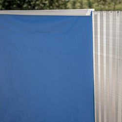 Gre Atlantis Στρογγυλή πισίνα από λευκό χάλυβα με μονάδα επεξεργασίας άμμου