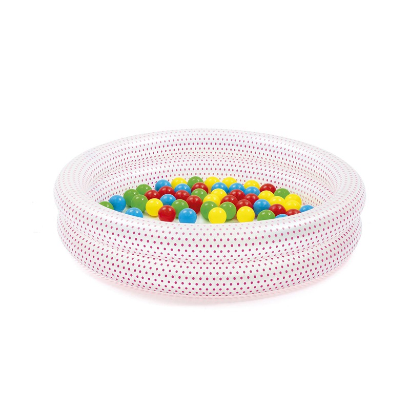 Piscina di palline gonfiabile per bambini con 2 anelli Bestway Up In & Over  90x20 cm — PoolFunStore