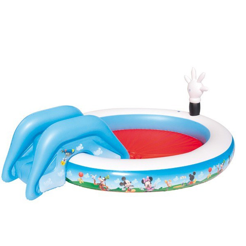 Piscina gonfiabile per bambini con scivolo Bestway La Casa de Topolino  231x165x79 cm — PoolFunStore