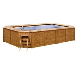 K2O Prostokątny basen z drewna z filtrem 655 x 390 x 124 cm