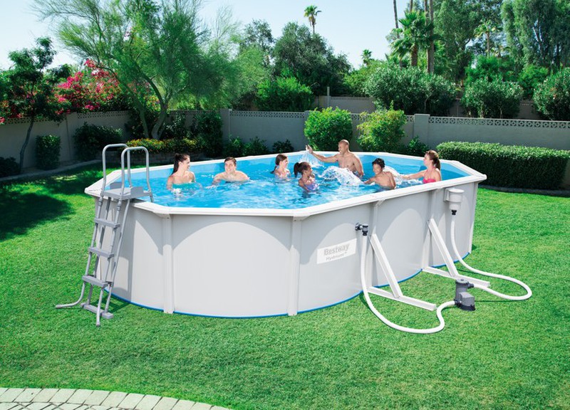 Piscina Desmontable De Acero Bestway Con Depuradora De Arena 610x360x120 Cm  Hydrium Con Cobertor, Escalera Y Tapiz De Suelo con Ofertas en Carrefour