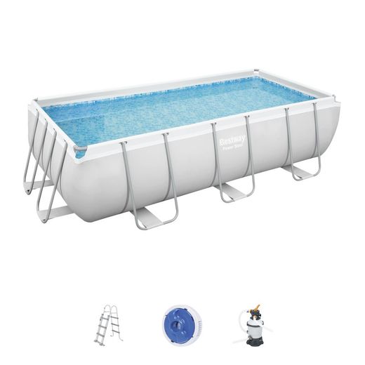 Piscina tubolare staccabile Bestway Power Steel 404x201x100 cm Impianto di trattamento della sabbia da 3.028 litri / ora